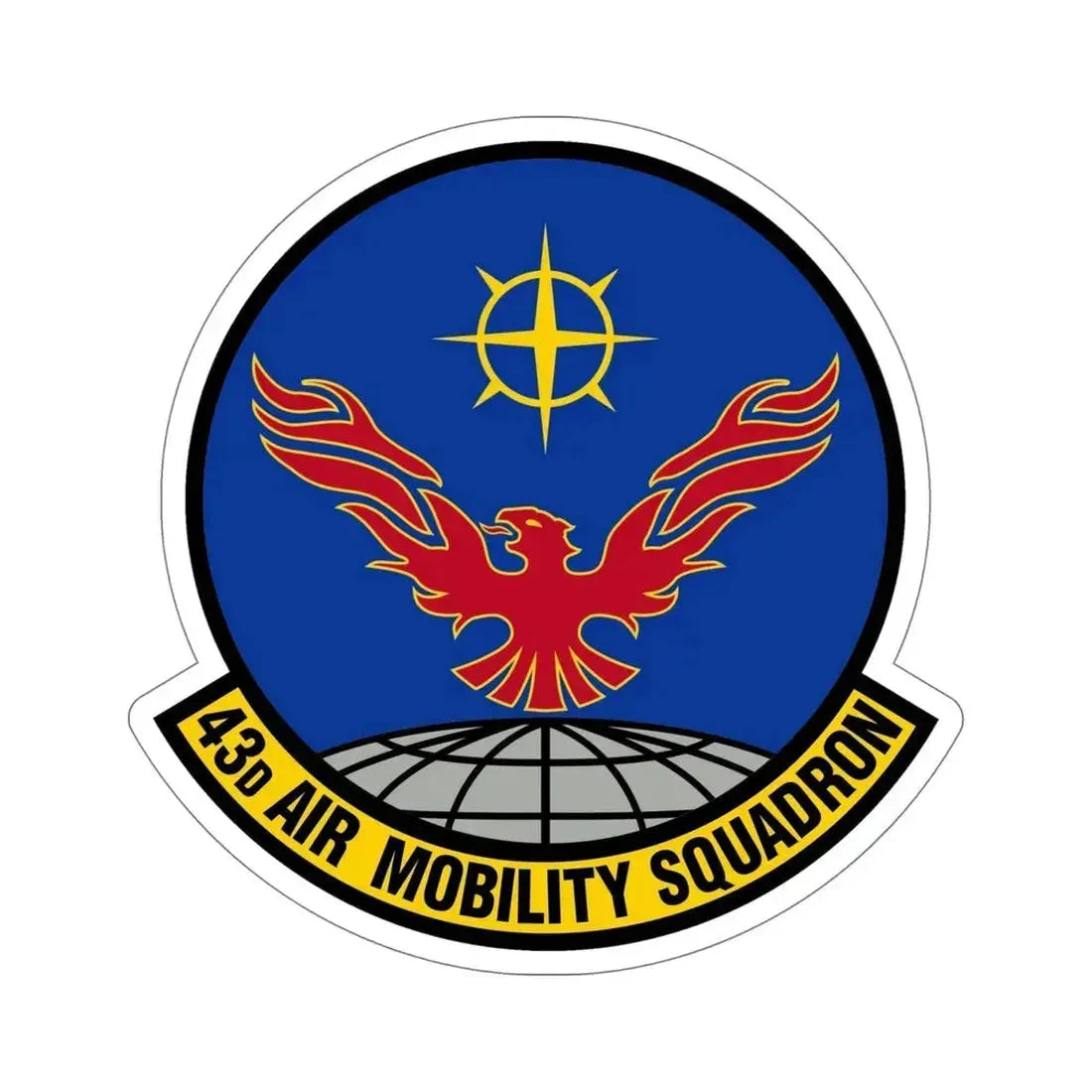 43 Air Mobility Squadron AMC (U.S. Air Force) STICKER Vinyl Die-Cut Decal - The Sticker Space