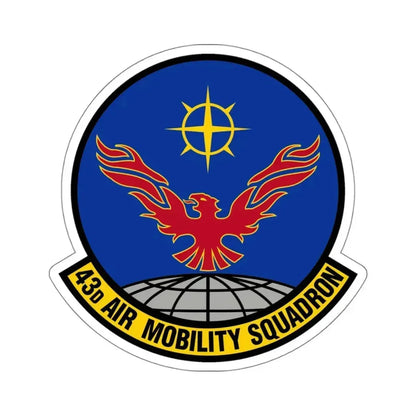 43 Air Mobility Squadron AMC (U.S. Air Force) STICKER Vinyl Kiss-Cut Decal 4 Inch White - The Sticker Space