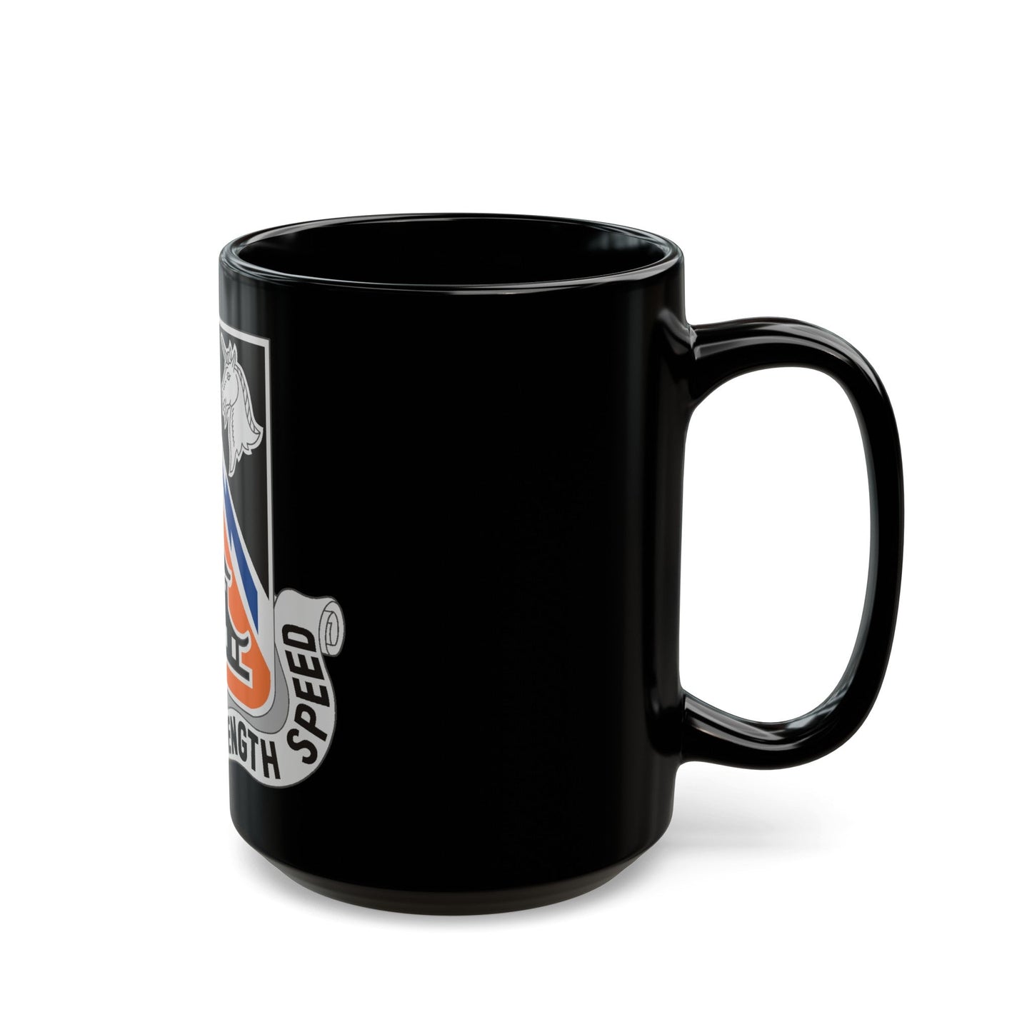 43 Signal Battalion (U.S. Army) Black Coffee Mug-The Sticker Space