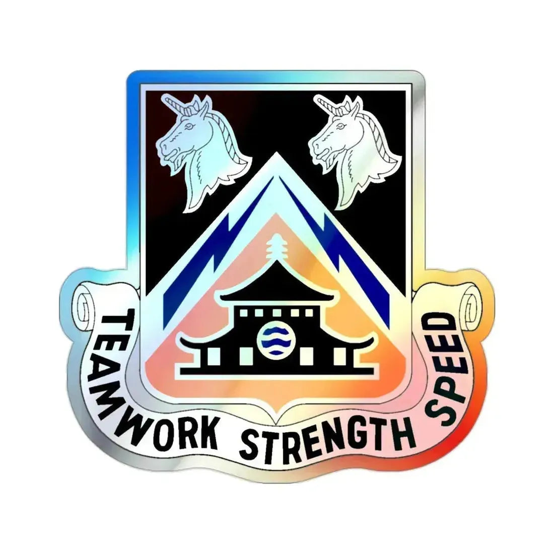 43 Signal Battalion (U.S. Army) Holographic STICKER Die-Cut Vinyl Decal 2 Inch Holographic - The Sticker Space