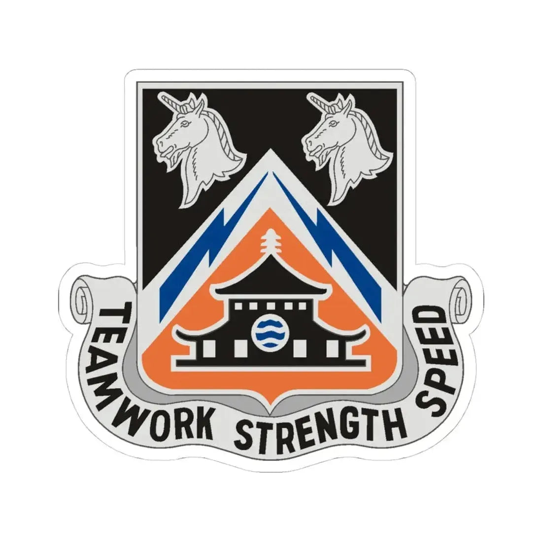 43 Signal Battalion (U.S. Army) STICKER Vinyl Kiss-Cut Decal 4 Inch White - The Sticker Space