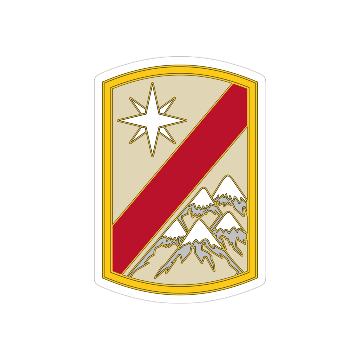 43 Sustainment Brigade (U.S. Army) REVERSE PRINT Transparent STICKER-3" × 3"-The Sticker Space