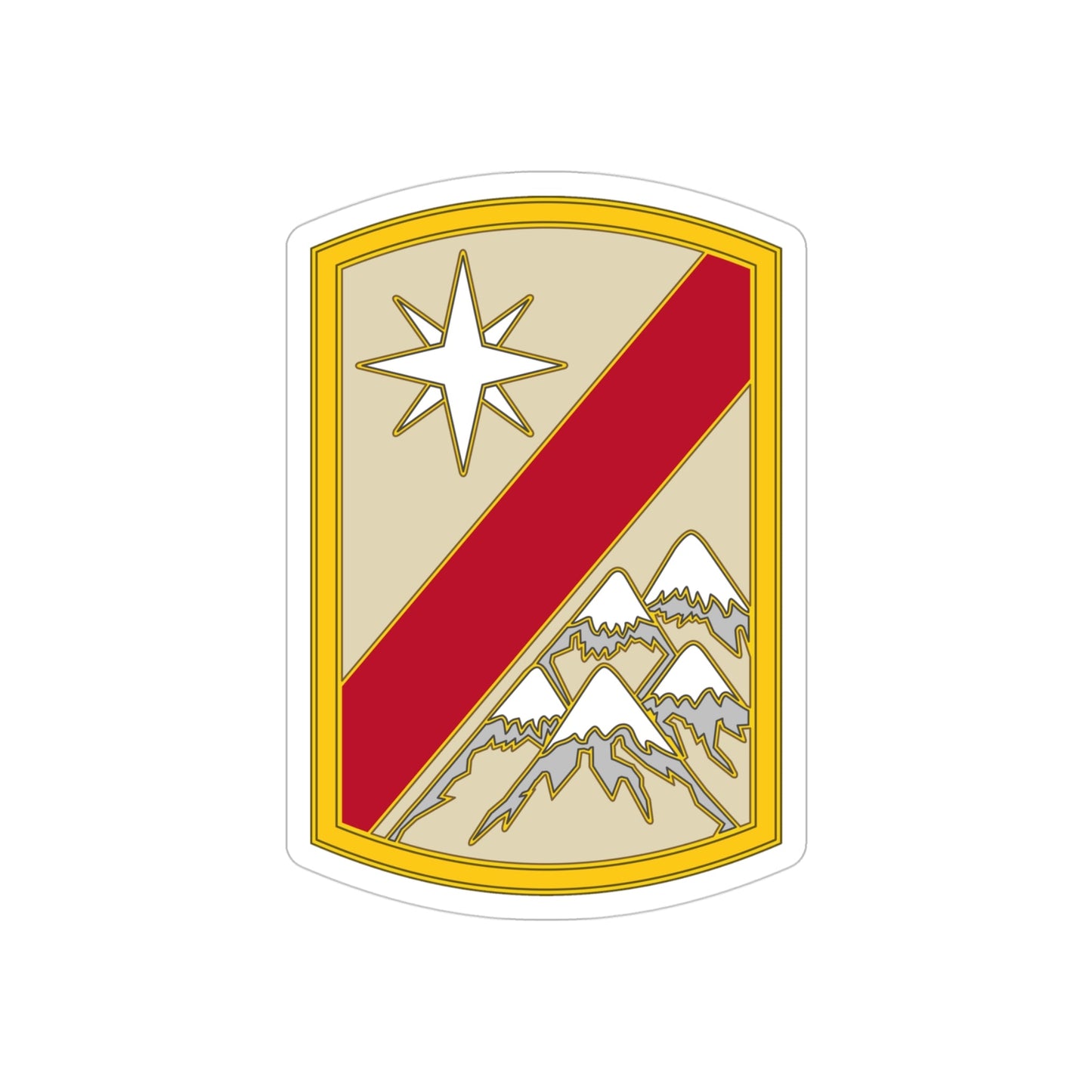 43 Sustainment Brigade (U.S. Army) REVERSE PRINT Transparent STICKER-4" × 4"-The Sticker Space