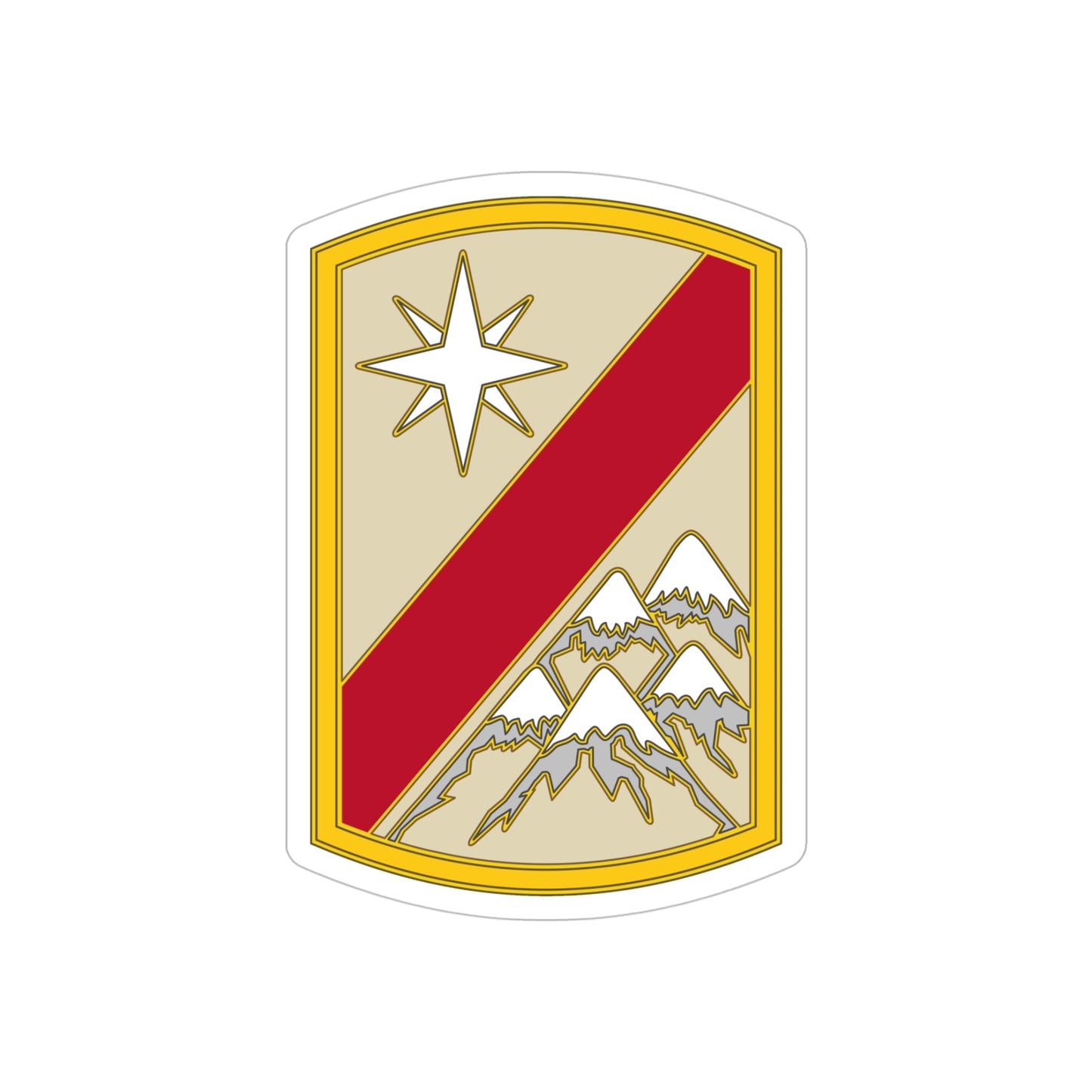 43 Sustainment Brigade (U.S. Army) REVERSE PRINT Transparent STICKER-5" × 5"-The Sticker Space