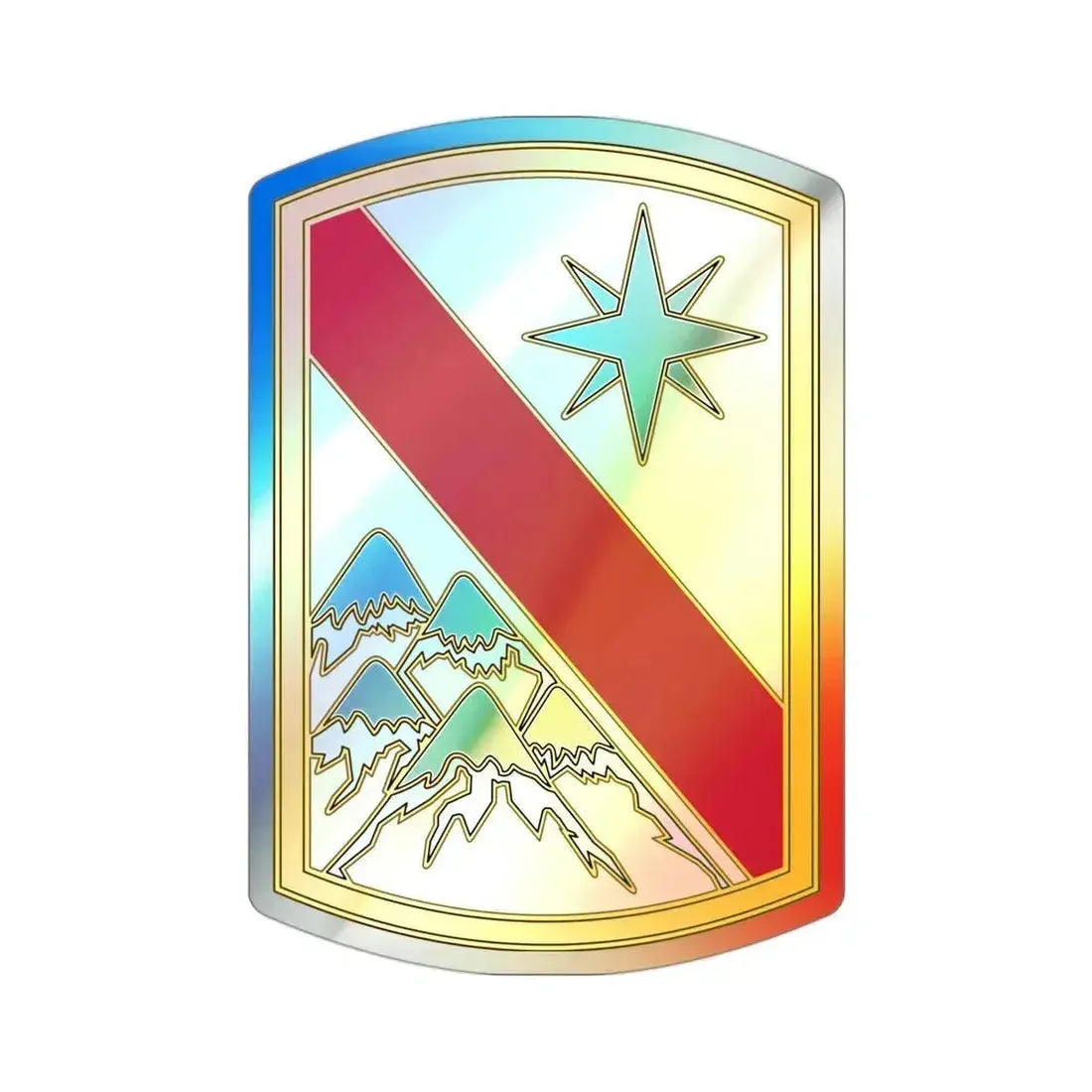 43 Sustainment Brigade (U.S. Army) Holographic STICKER Die-Cut Vinyl Decal 3 Inch Holographic - The Sticker Space
