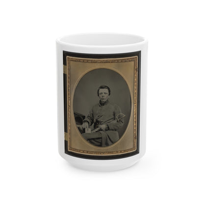 Private W.R. Clack Of Co. B, 43rd Tennessee Infantry Regiment, With Saber, Pistol, And Small Book (U.S. Civil War) White Coffee Mug