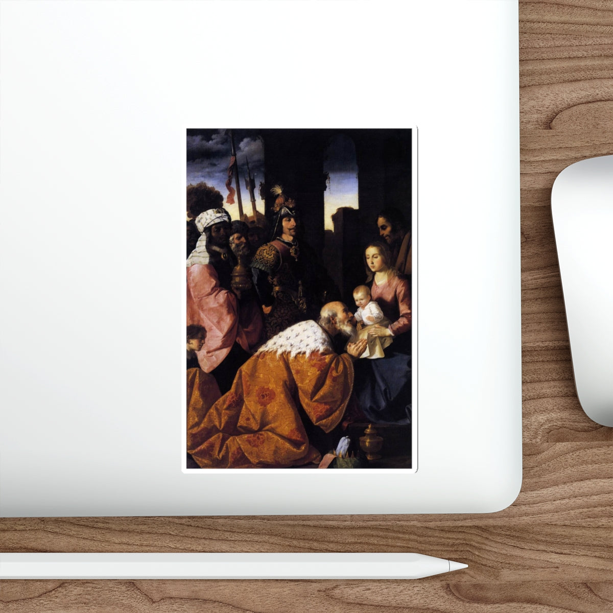 ZURBARAN, Francisco de - Adoration of the Magi (Artwork) STICKER Vinyl Die-Cut Decal