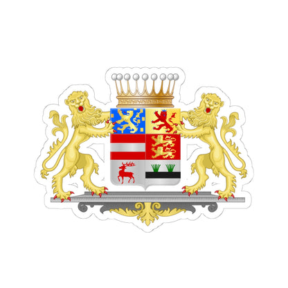 Achievement of Nassau Dietz Princely Counts (Netherlands) (Coat of Arms) STICKER Vinyl Kiss-Cut Decal