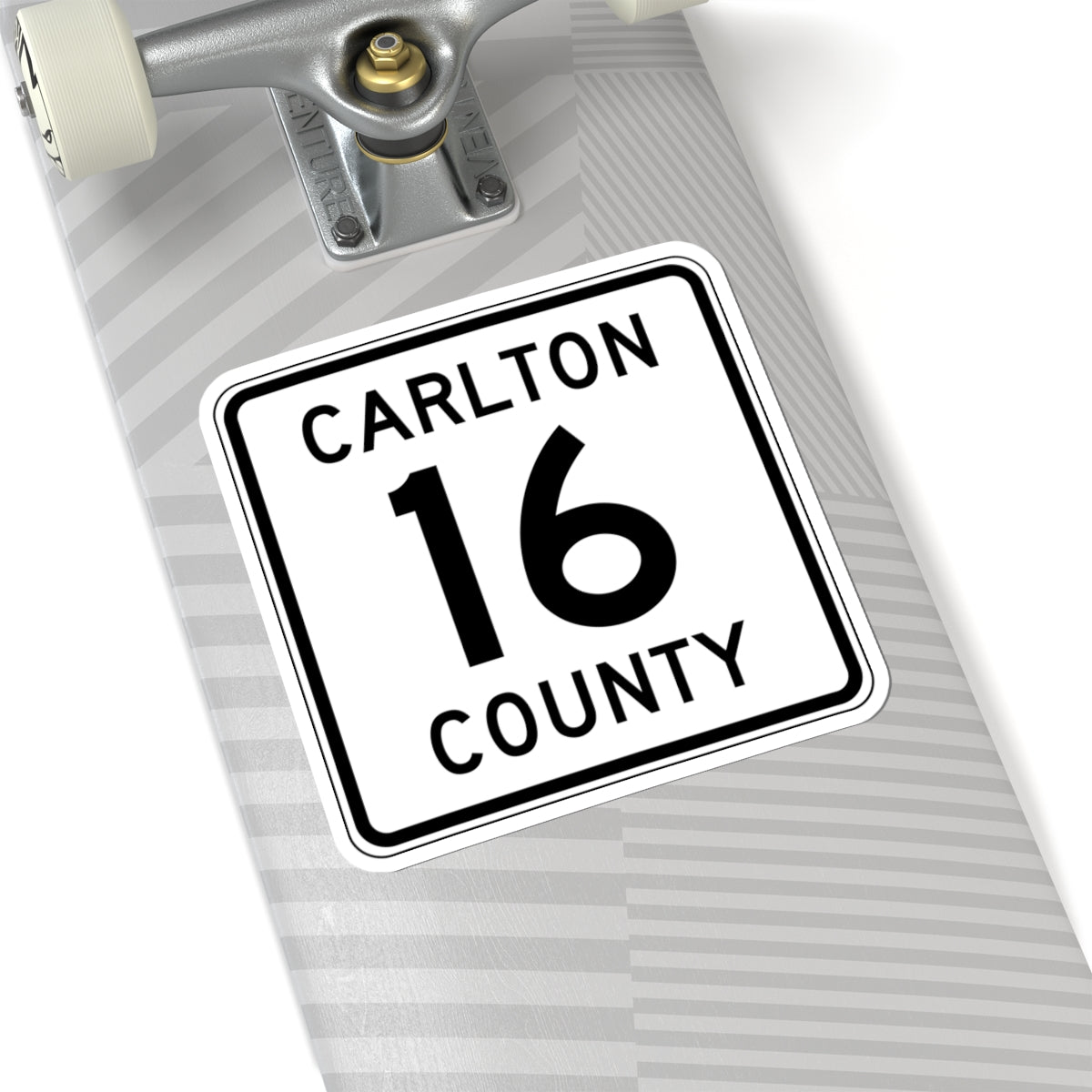 Carlton County 16 MN (Minnesota) (Road Sign) STICKER Vinyl Kiss-Cut Decal