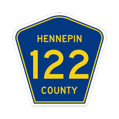Hennepin County 122 (Minnesota) (Road Sign) STICKER Vinyl Kiss-Cut Decal