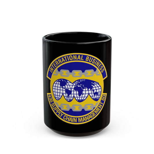 430th Supply Chain Management Squadron (U.S. Air Force) Black Coffee Mug-15oz-The Sticker Space