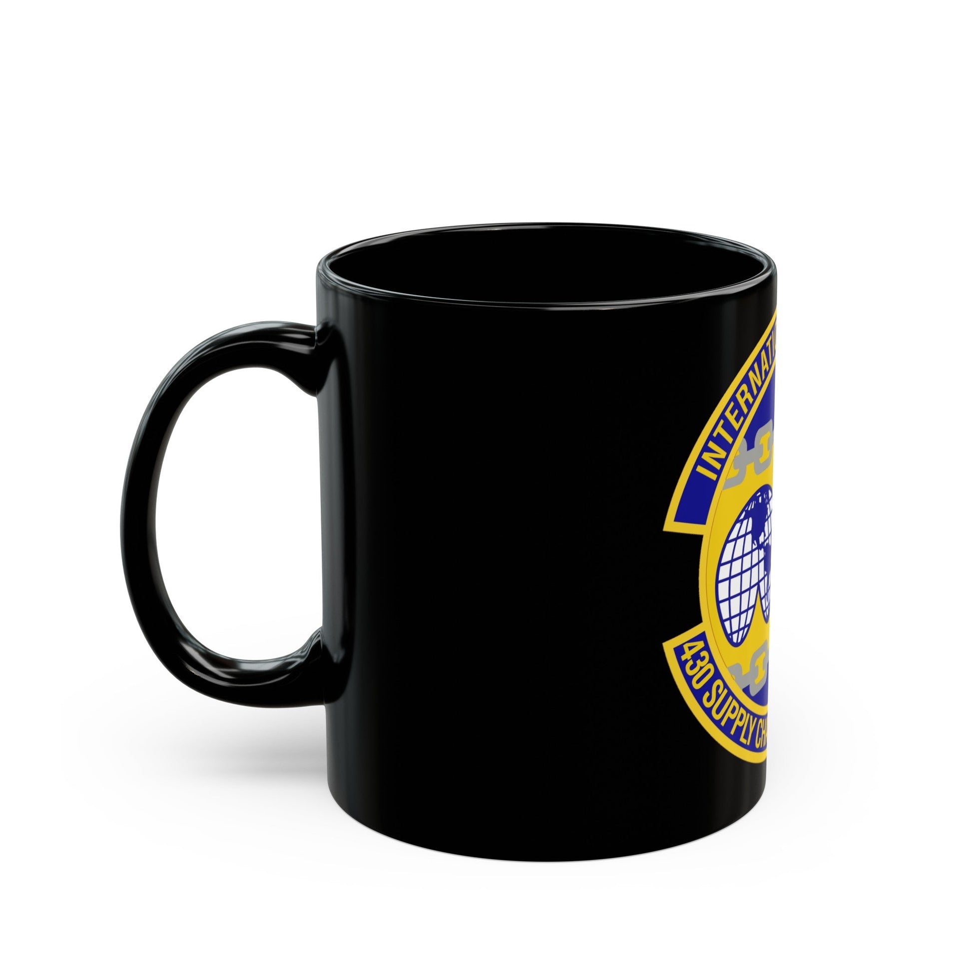 430th Supply Chain Management Squadron (U.S. Air Force) Black Coffee Mug-The Sticker Space