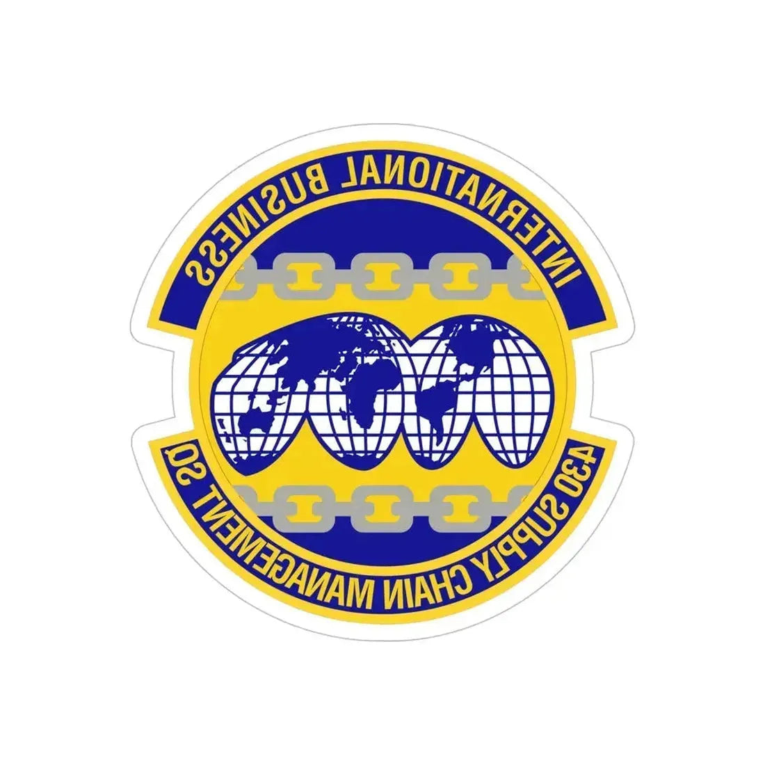430th Supply Chain Management Squadron (U.S. Air Force) REVERSE PRINT Transparent Die-Cut STICKER 6 Inch Die-Cut Transparent - The Sticker Space