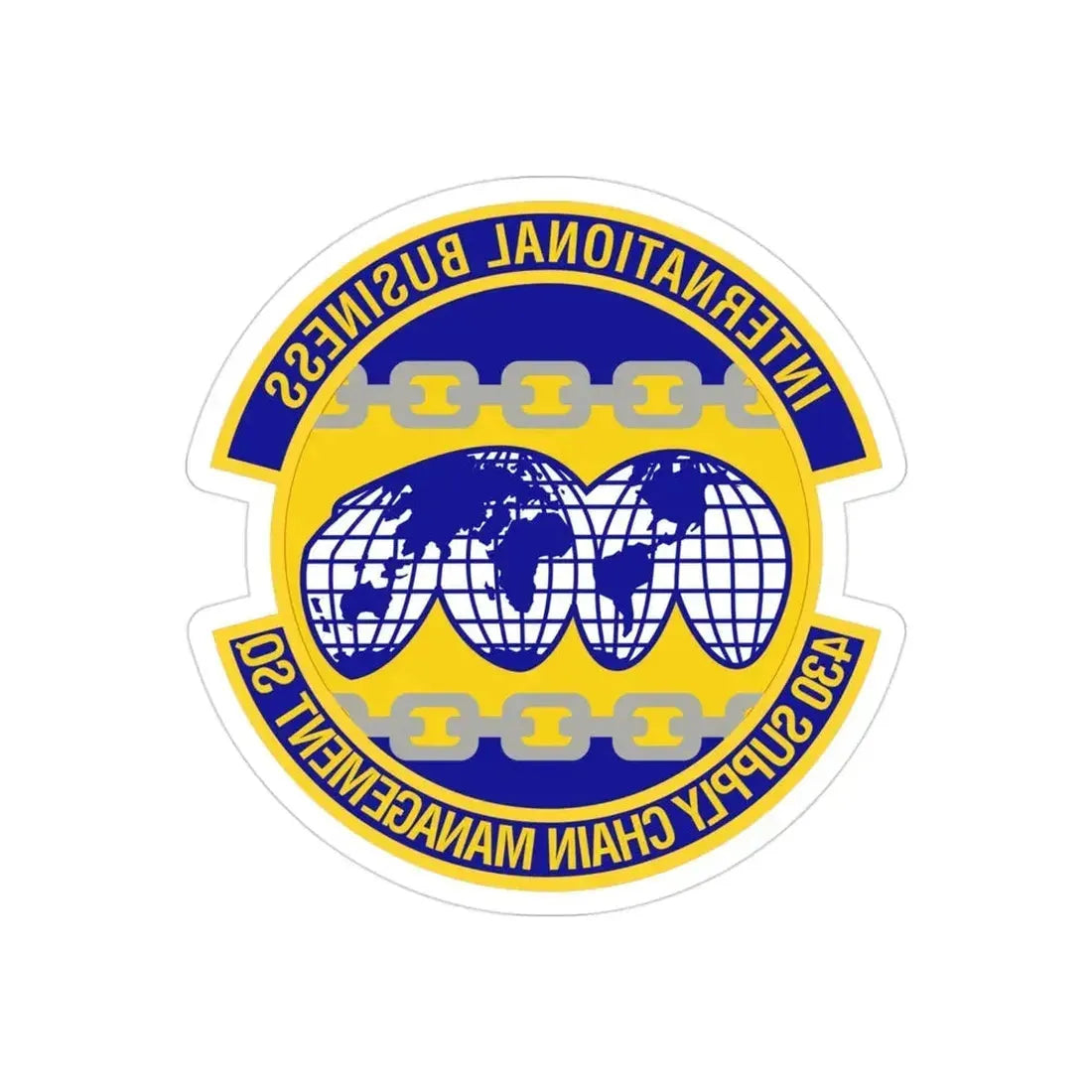 430th Supply Chain Management Squadron (U.S. Air Force) REVERSE PRINT Transparent Die-Cut STICKER - The Sticker Space