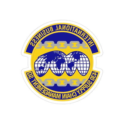 430th Supply Chain Management Squadron (U.S. Air Force) REVERSE PRINT Transparent Die-Cut STICKER - The Sticker Space
