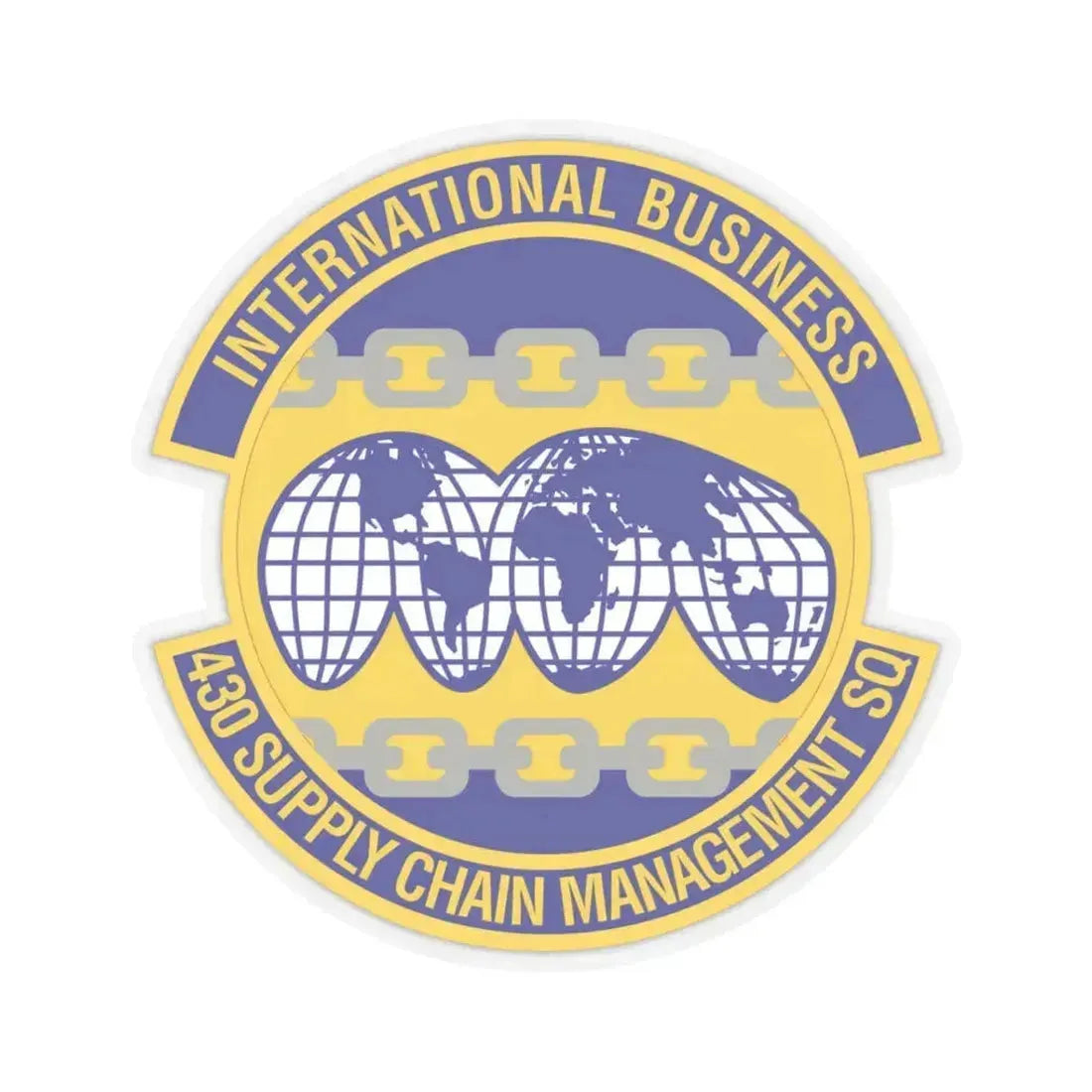 430th Supply Chain Management Squadron (U.S. Air Force) STICKER Vinyl Kiss-Cut Decal 3 Inch Transparent - The Sticker Space