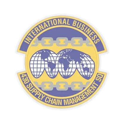 430th Supply Chain Management Squadron (U.S. Air Force) STICKER Vinyl Kiss-Cut Decal 3 Inch Transparent - The Sticker Space