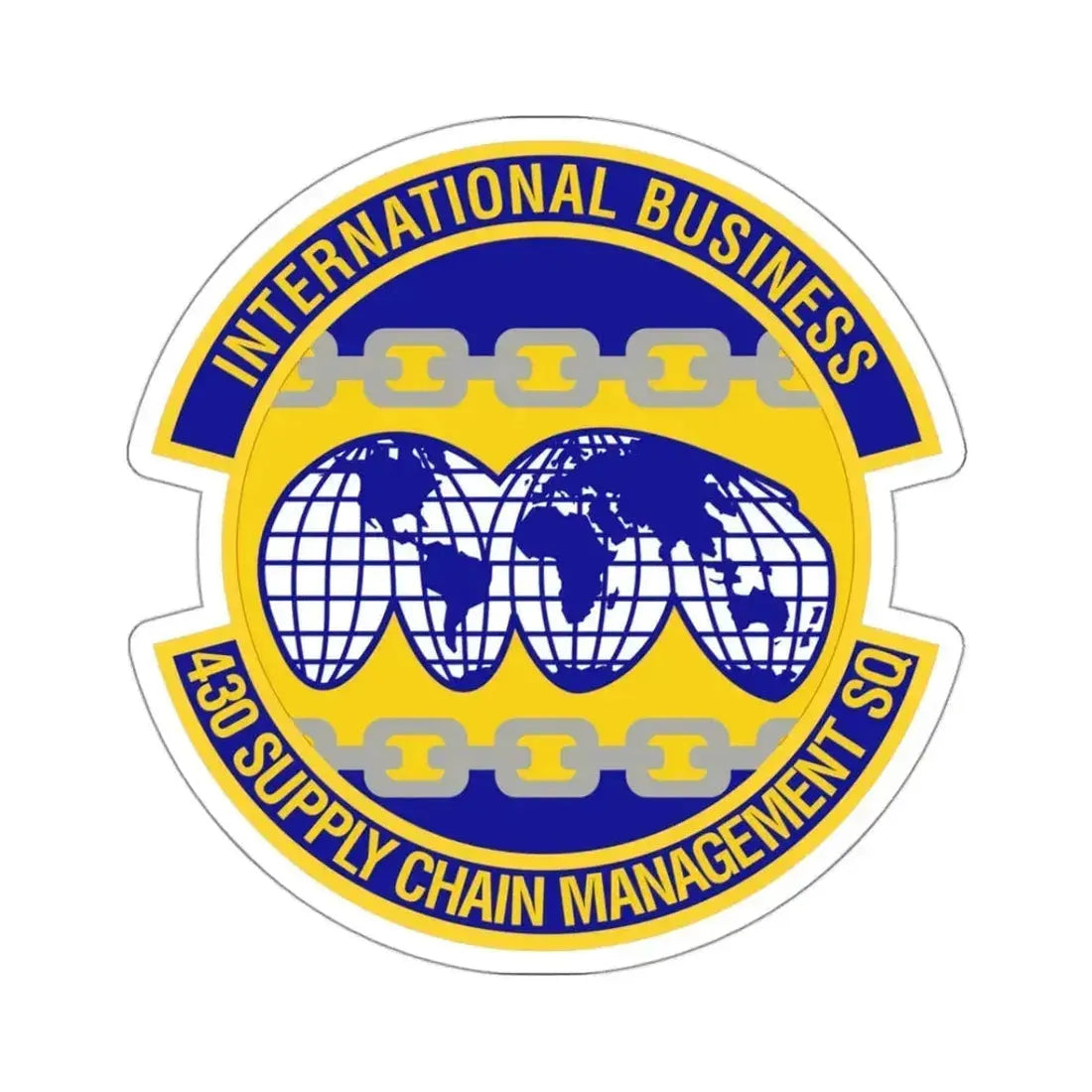 430th Supply Chain Management Squadron (U.S. Air Force) STICKER Vinyl Kiss-Cut Decal 3 Inch White - The Sticker Space