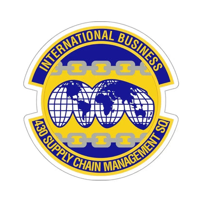 430th Supply Chain Management Squadron (U.S. Air Force) STICKER Vinyl Kiss-Cut Decal 3 Inch White - The Sticker Space