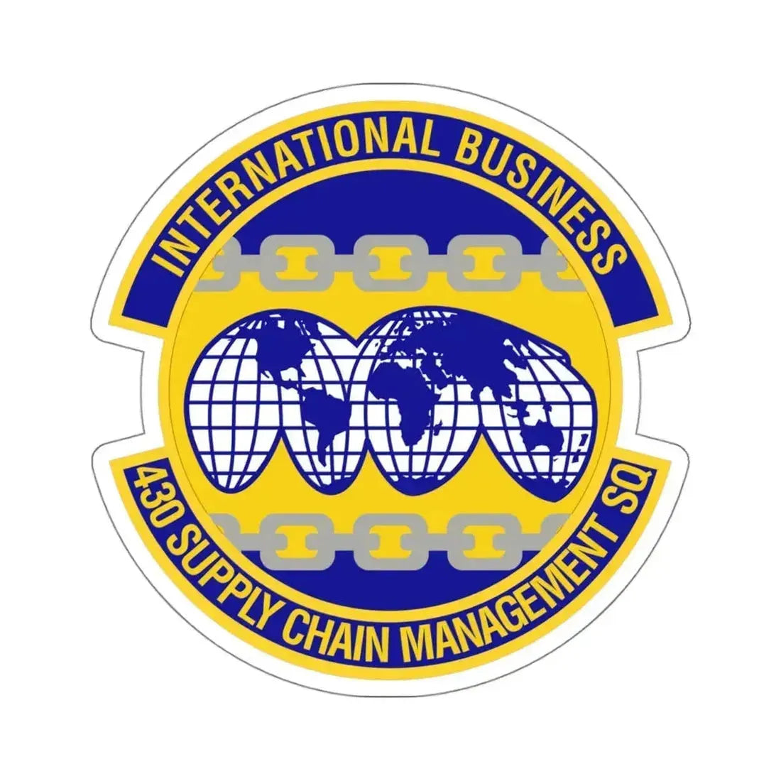 430th Supply Chain Management Squadron (U.S. Air Force) STICKER Vinyl Kiss-Cut Decal 4 Inch White - The Sticker Space