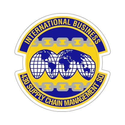 430th Supply Chain Management Squadron (U.S. Air Force) STICKER Vinyl Kiss-Cut Decal 6 Inch White - The Sticker Space