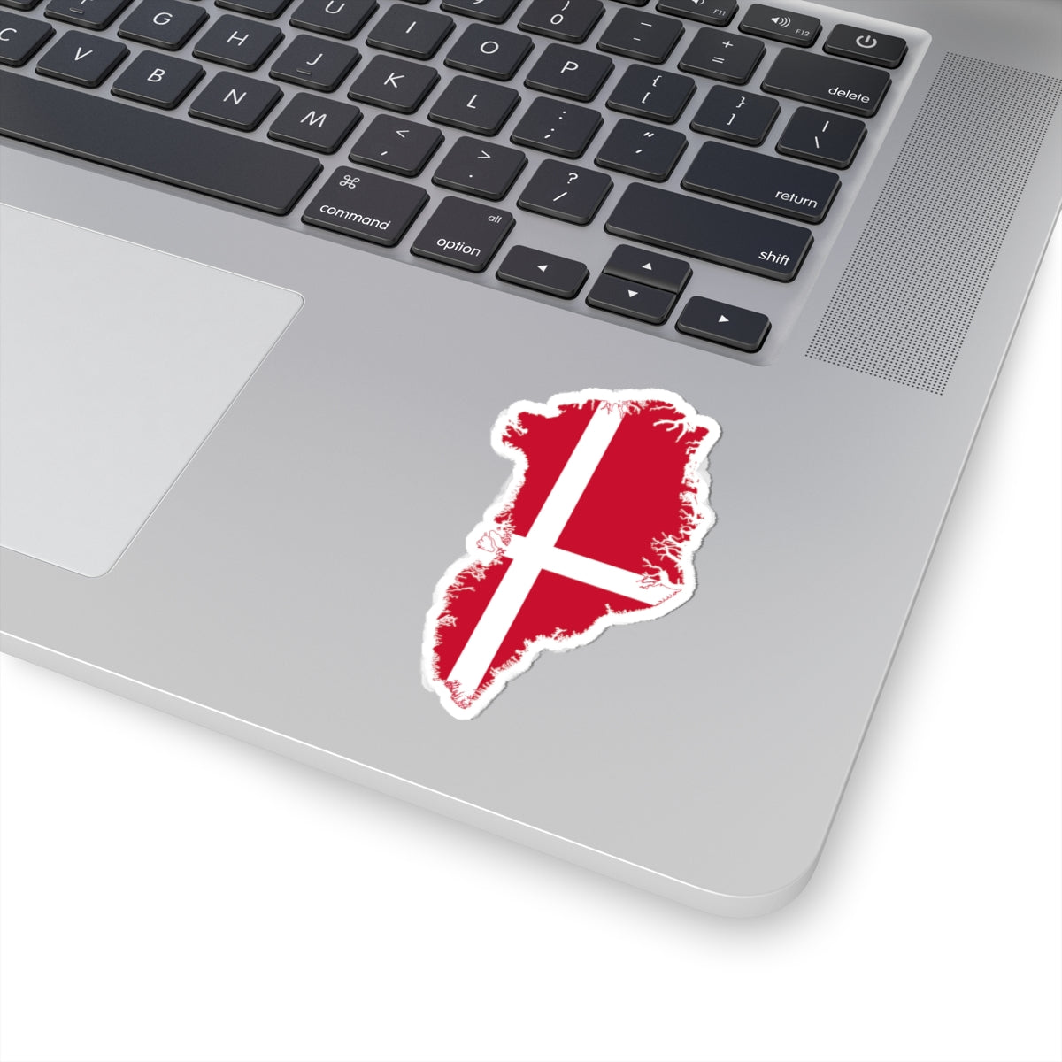 Flag map of Greenland Denmark (Denmark) STICKER Vinyl Kiss-Cut Decal