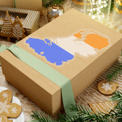 Flag-map of the Greater Netherlands (Belgium) STICKER Vinyl Kiss-Cut Decal