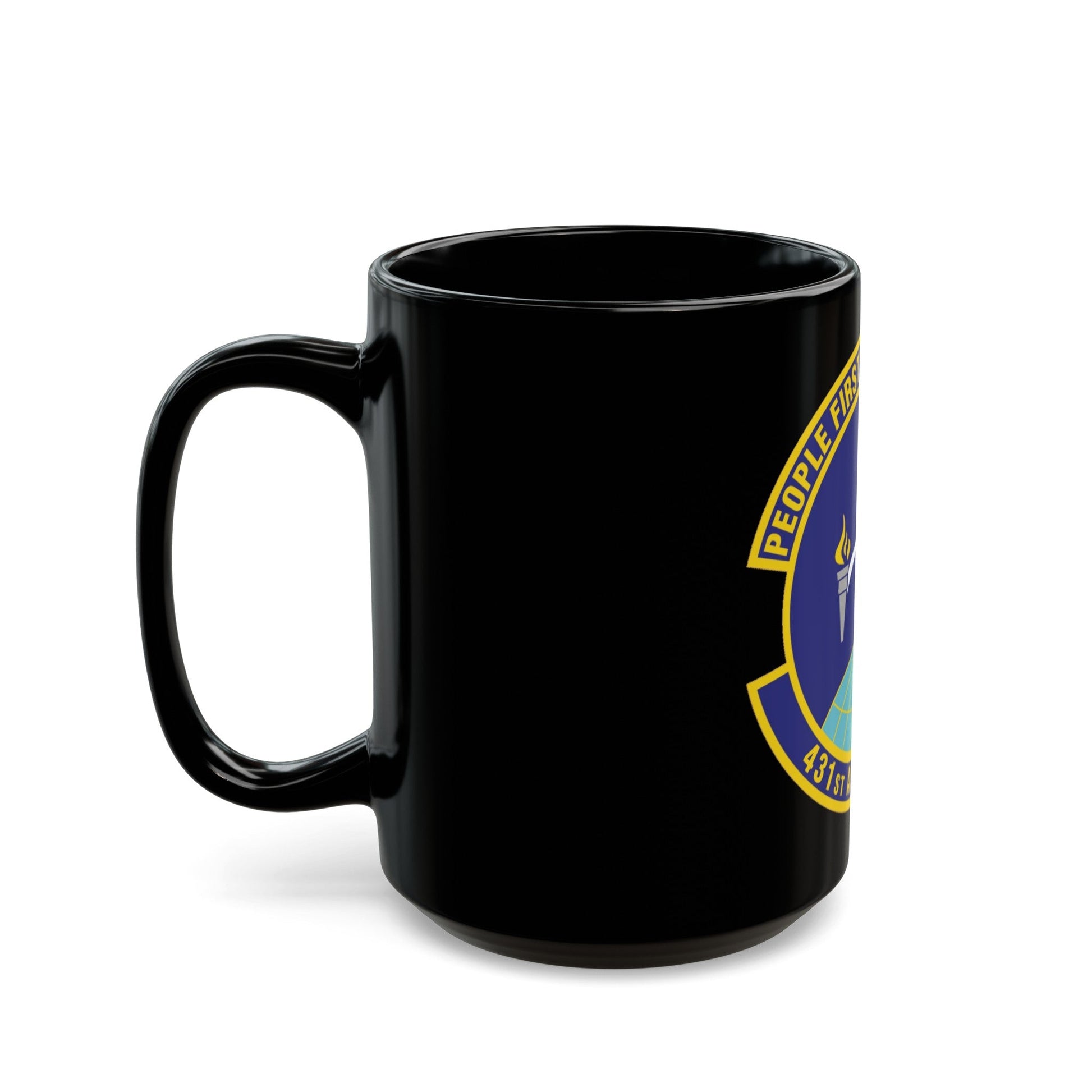 431st Air Base Squadron (U.S. Air Force) Black Coffee Mug-The Sticker Space