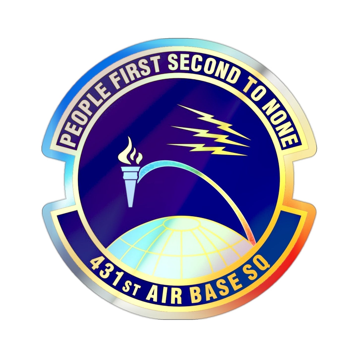 431st Air Base Squadron (U.S. Air Force) Holographic STICKER Die-Cut Vinyl Decal-2 Inch-The Sticker Space