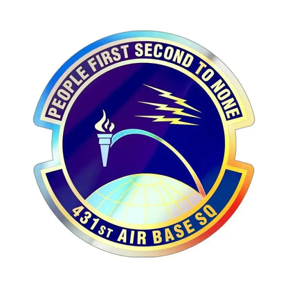 431st Air Base Squadron (U.S. Air Force) Holographic STICKER Die-Cut Vinyl Decal 4 Inch Holographic - The Sticker Space