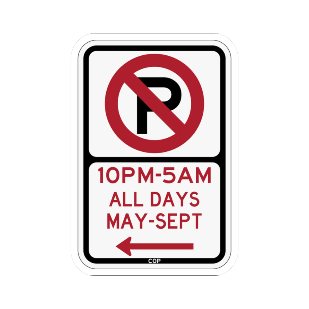 PBOT Road sign P1191L (Oregon) (Road Sign) STICKER Vinyl Kiss-Cut Decal