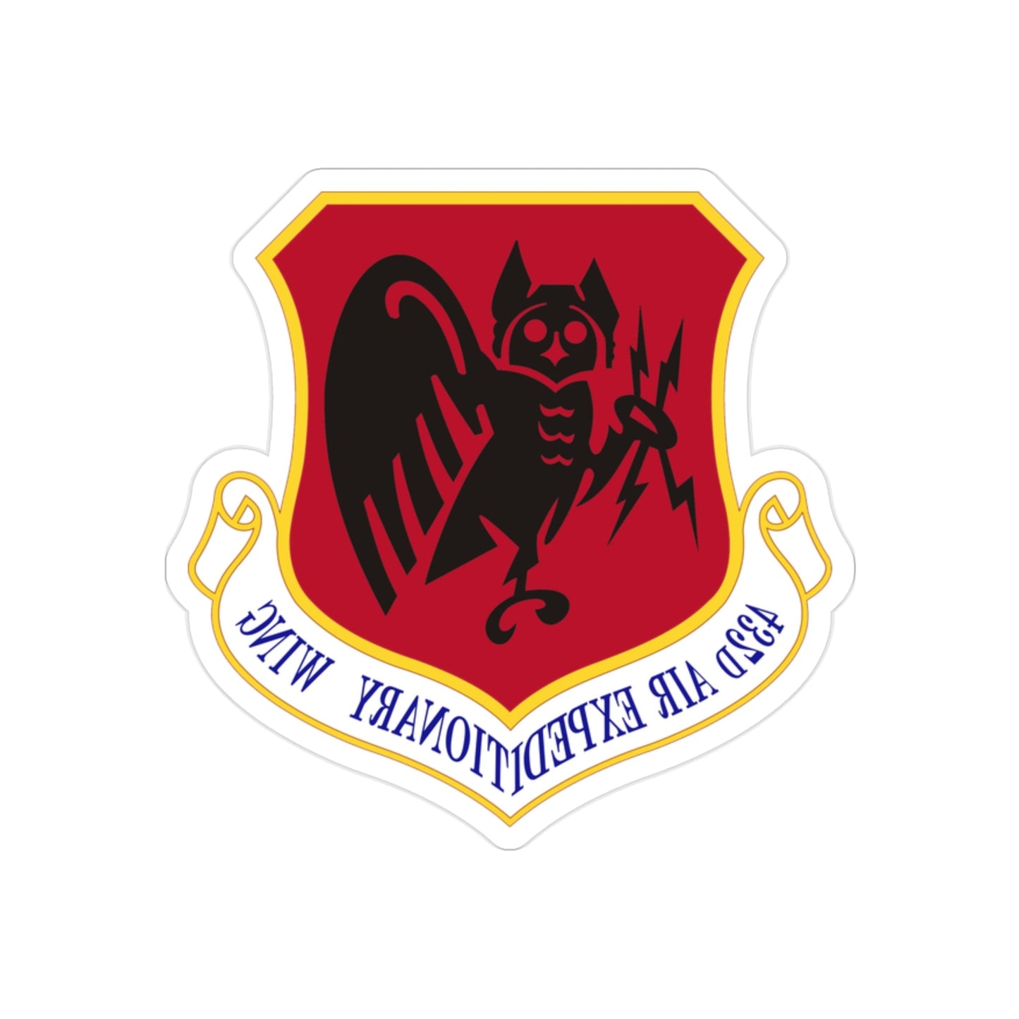 432d Air Expeditionary Wing (U.S. Air Force) REVERSE PRINT Transparent STICKER-2" × 2"-The Sticker Space