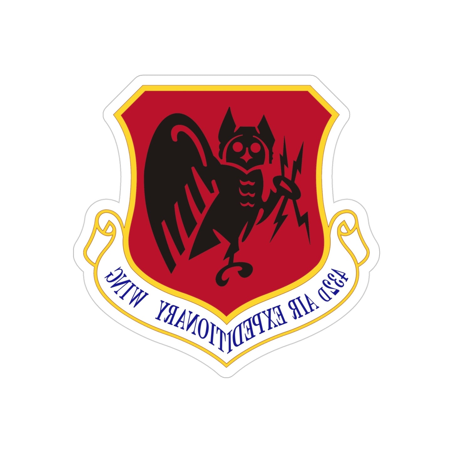 432d Air Expeditionary Wing (U.S. Air Force) REVERSE PRINT Transparent STICKER-4" × 4"-The Sticker Space