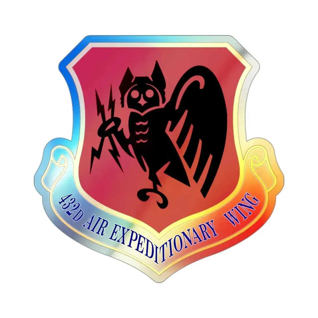 432d Air Expeditionary Wing (U.S. Air Force) Holographic STICKER Die-Cut Vinyl Decal 3 Inch Holographic - The Sticker Space