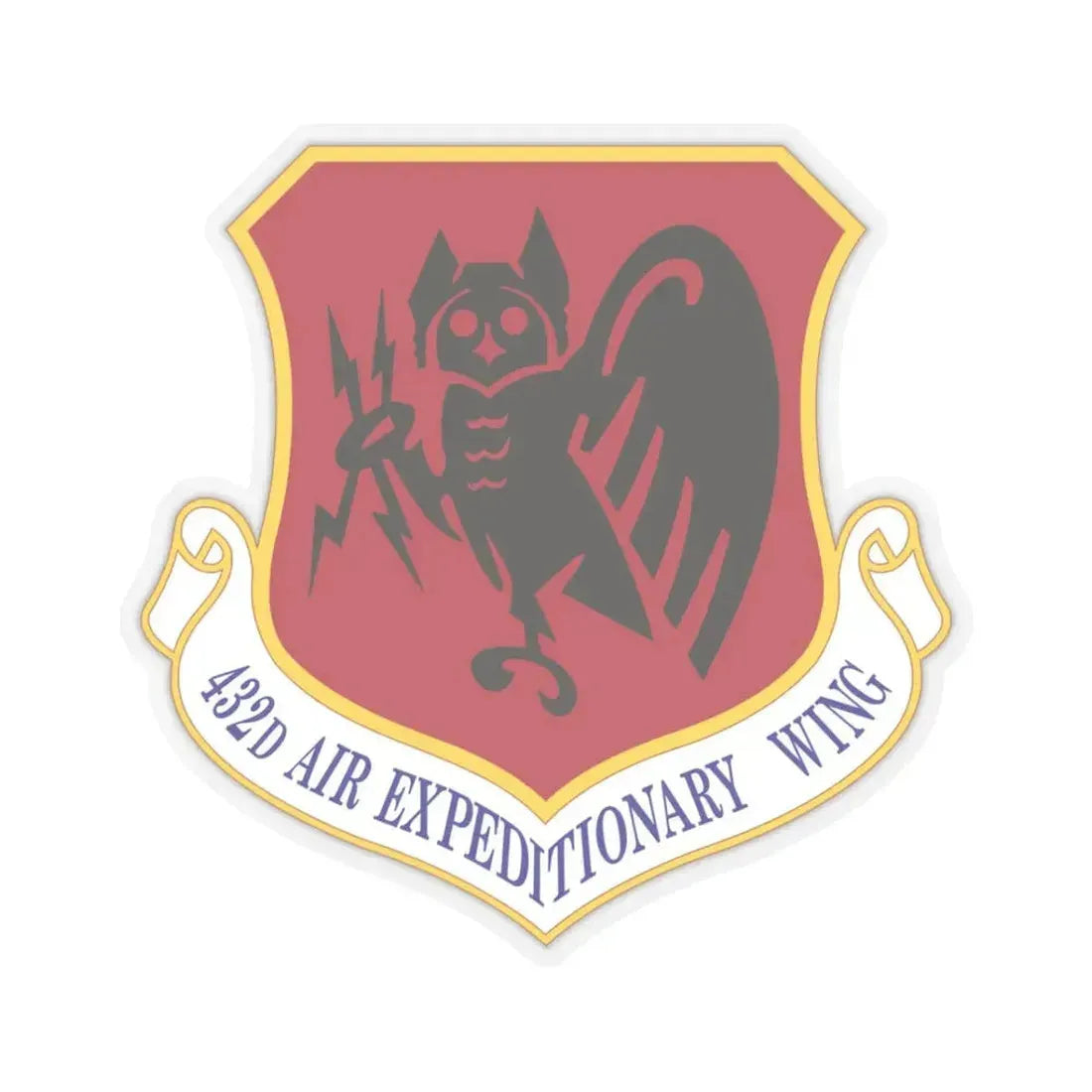 432d Air Expeditionary Wing (U.S. Air Force) STICKER Vinyl Kiss-Cut Decal 3 Inch Transparent - The Sticker Space