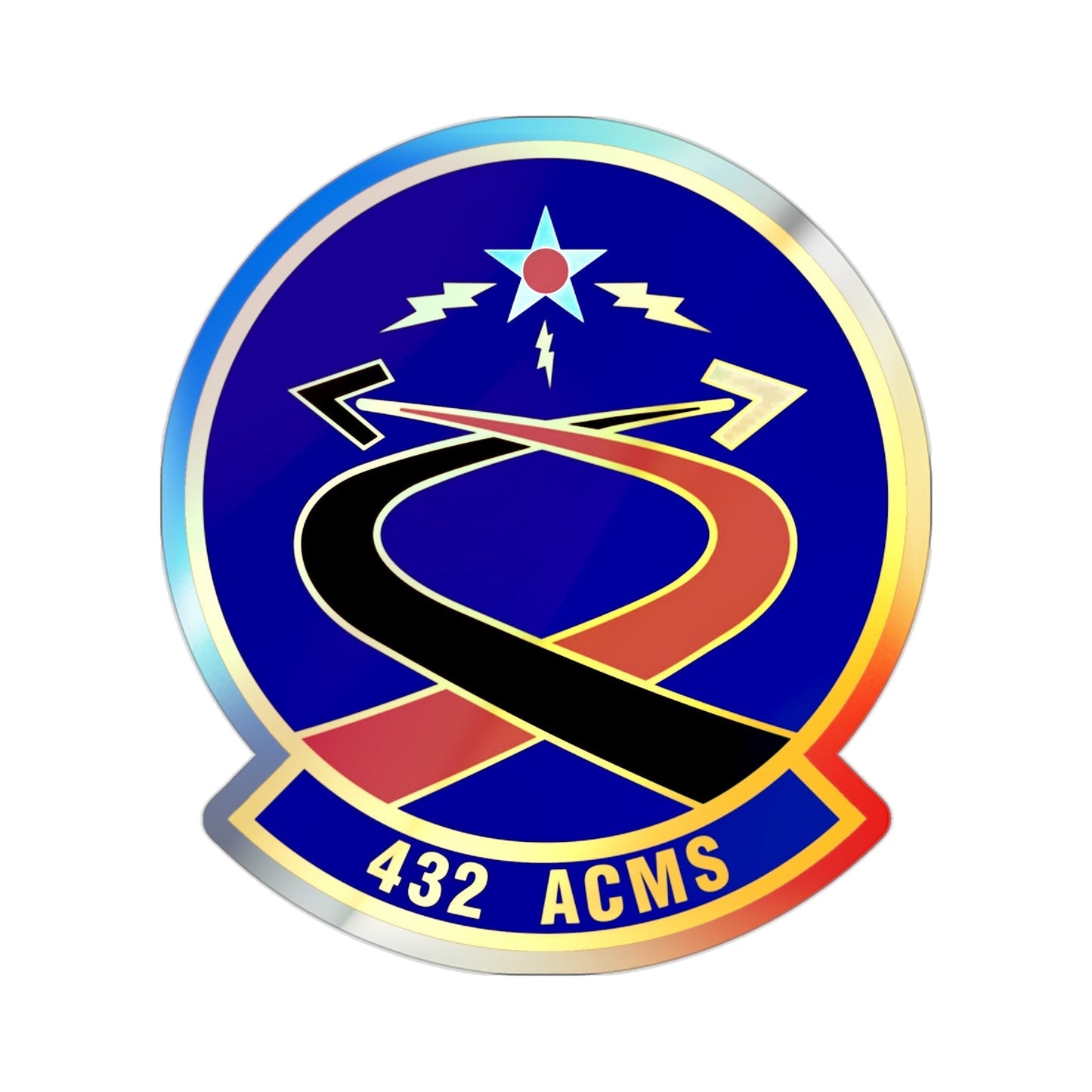 432d Aircraft Communications Maintenance Squadron (U.S. Air Force) Holographic STICKER Die-Cut Vinyl Decal-2 Inch-The Sticker Space