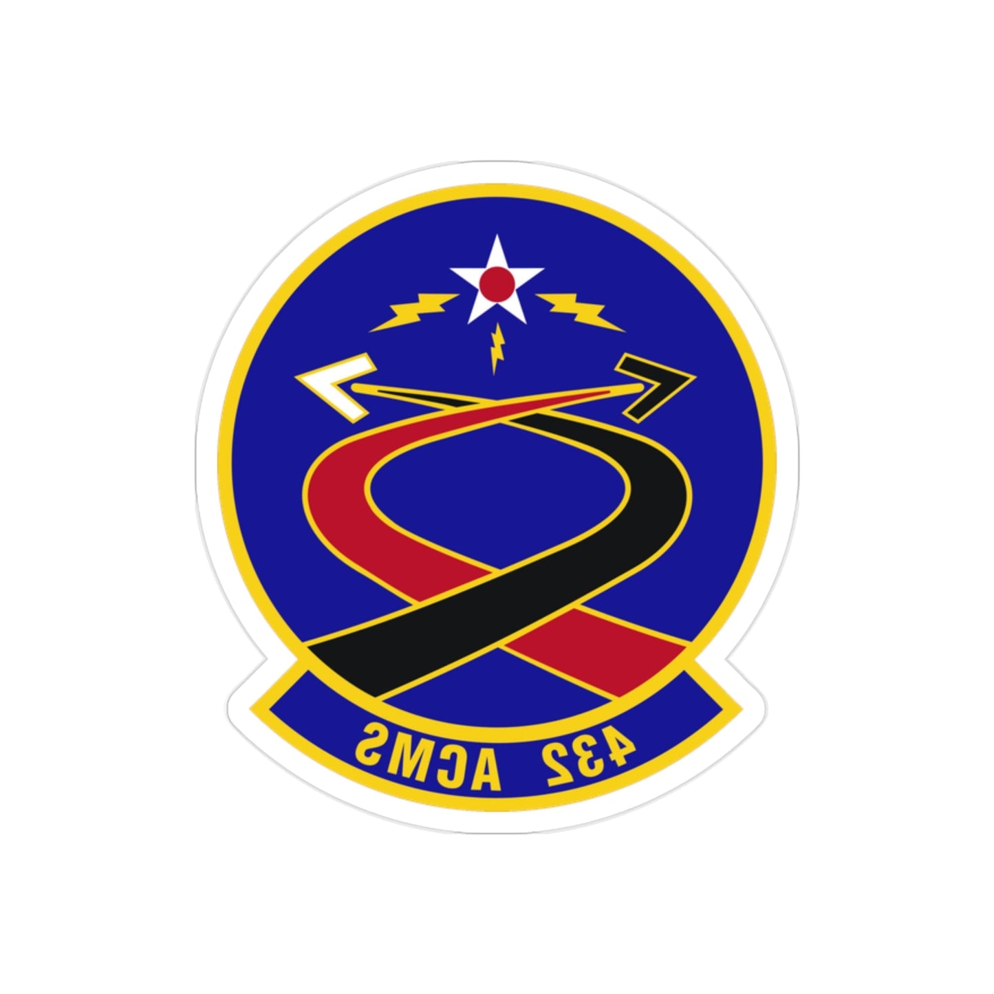 432d Aircraft Communications Maintenance Squadron (U.S. Air Force) REVERSE PRINT Transparent STICKER-2" × 2"-The Sticker Space