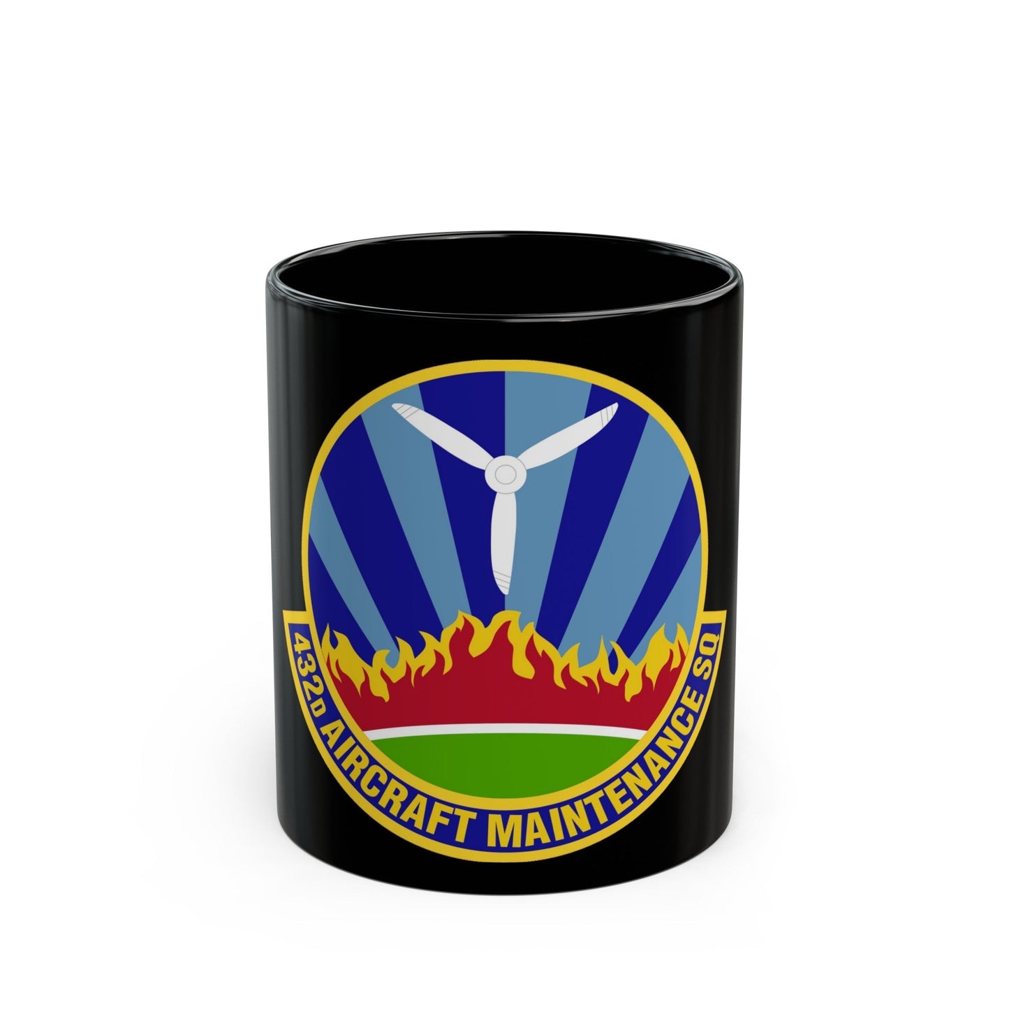 432d Aircraft Maintenance Squadron (U.S. Air Force) Black Coffee Mug-11oz-The Sticker Space