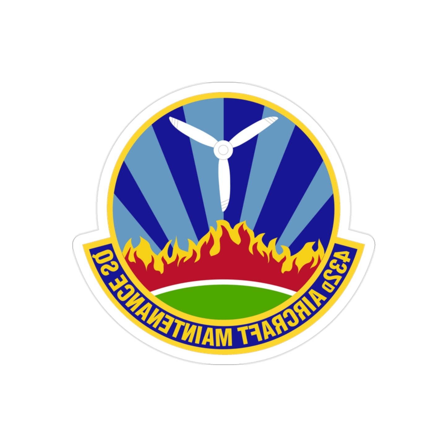 432d Aircraft Maintenance Squadron (U.S. Air Force) REVERSE PRINT Transparent STICKER-2" × 2"-The Sticker Space