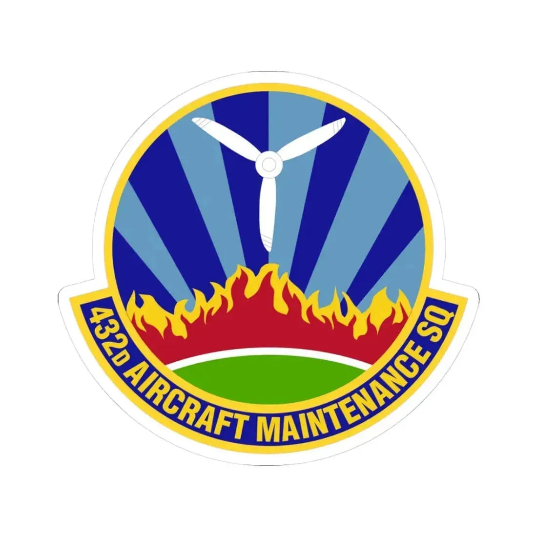 432d Aircraft Maintenance Squadron (U.S. Air Force) STICKER Vinyl Kiss-Cut Decal 3 Inch White - The Sticker Space