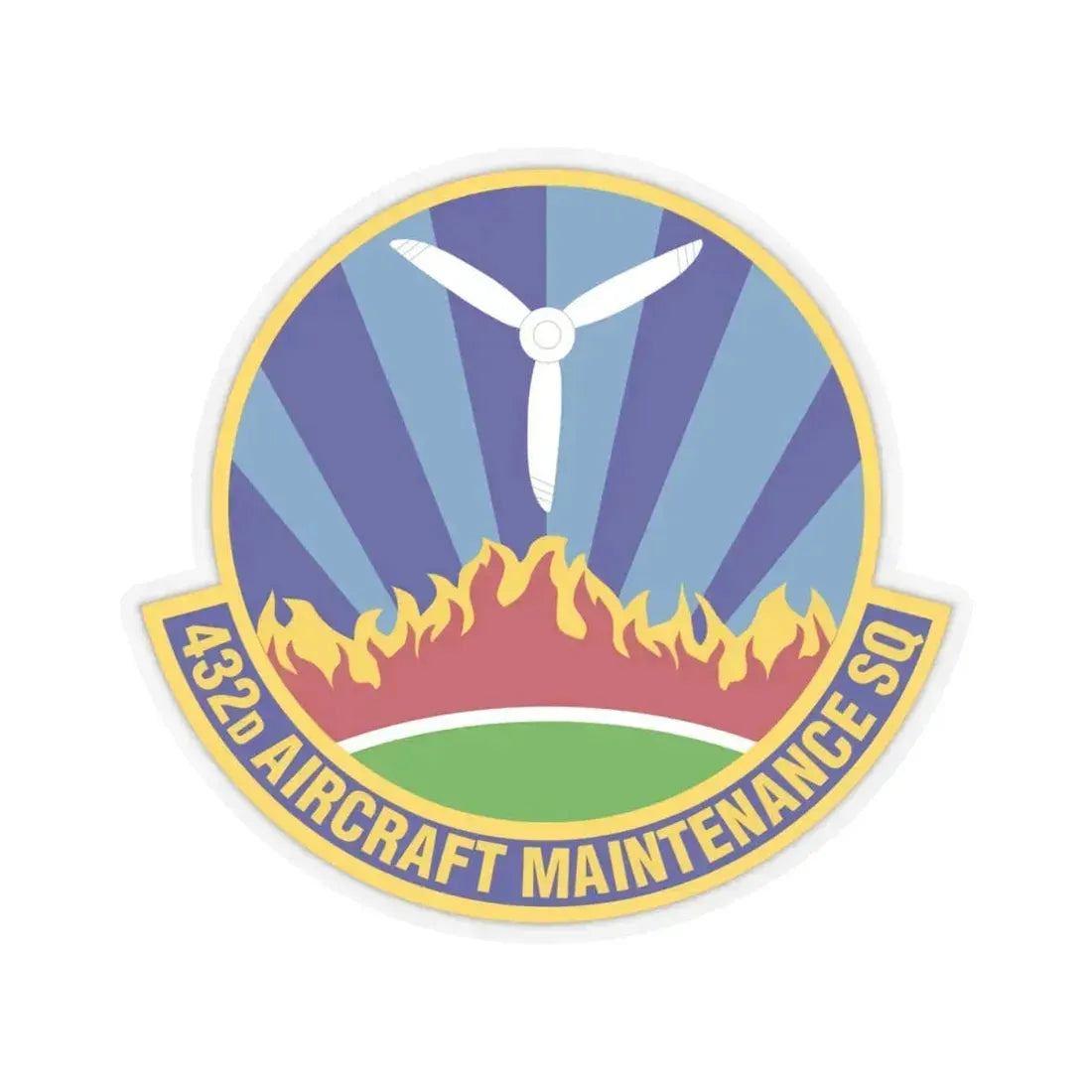 432d Aircraft Maintenance Squadron (U.S. Air Force) STICKER Vinyl Kiss-Cut Decal 4 Inch Transparent - The Sticker Space
