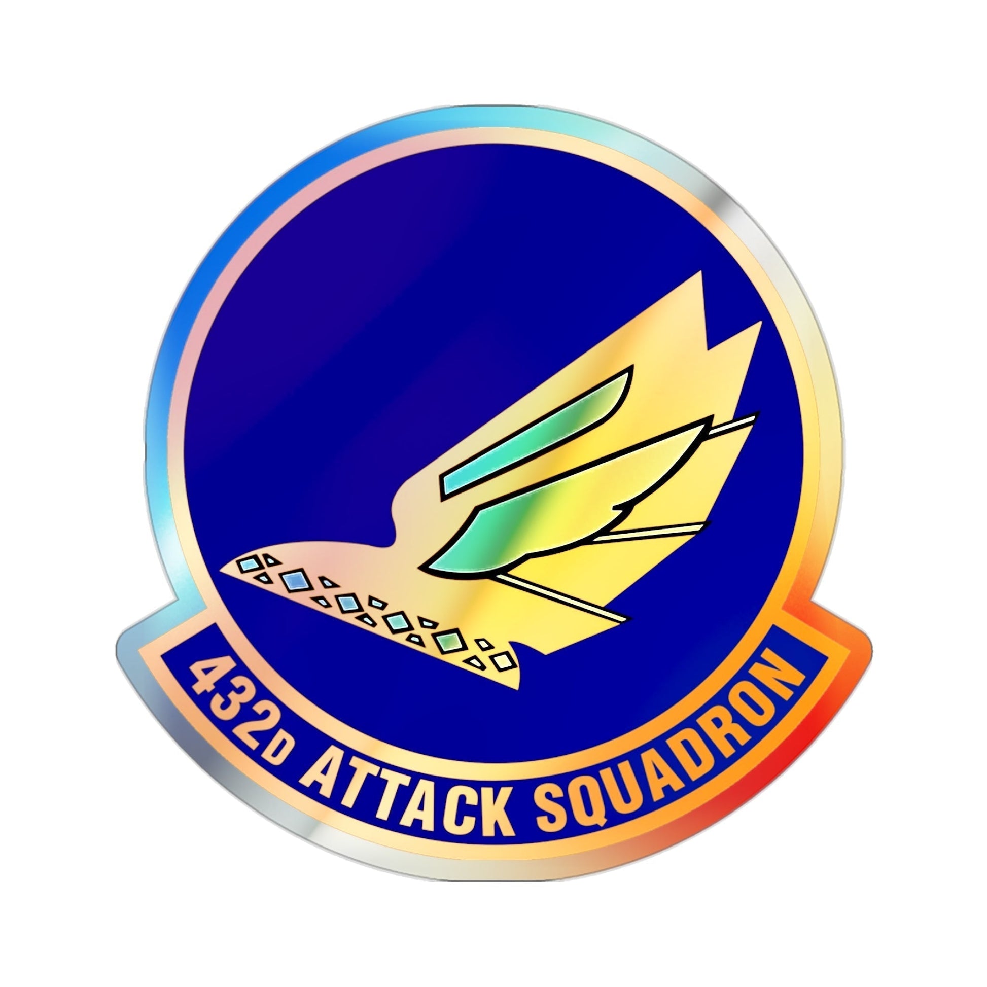 432d Attack Squadron (U.S. Air Force) Holographic STICKER Die-Cut Vinyl Decal-2 Inch-The Sticker Space