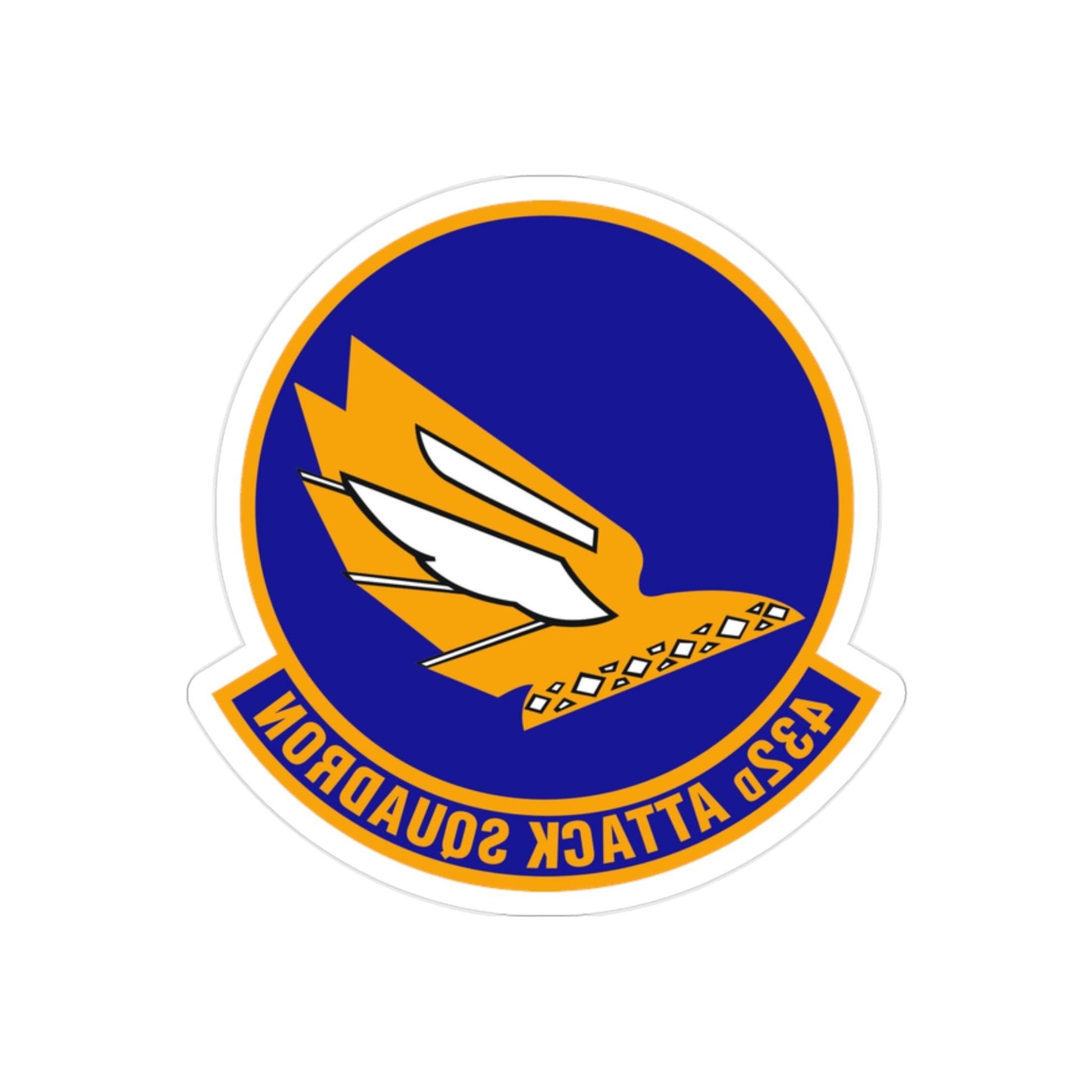 432d Attack Squadron (U.S. Air Force) REVERSE PRINT Transparent STICKER-2" × 2"-The Sticker Space