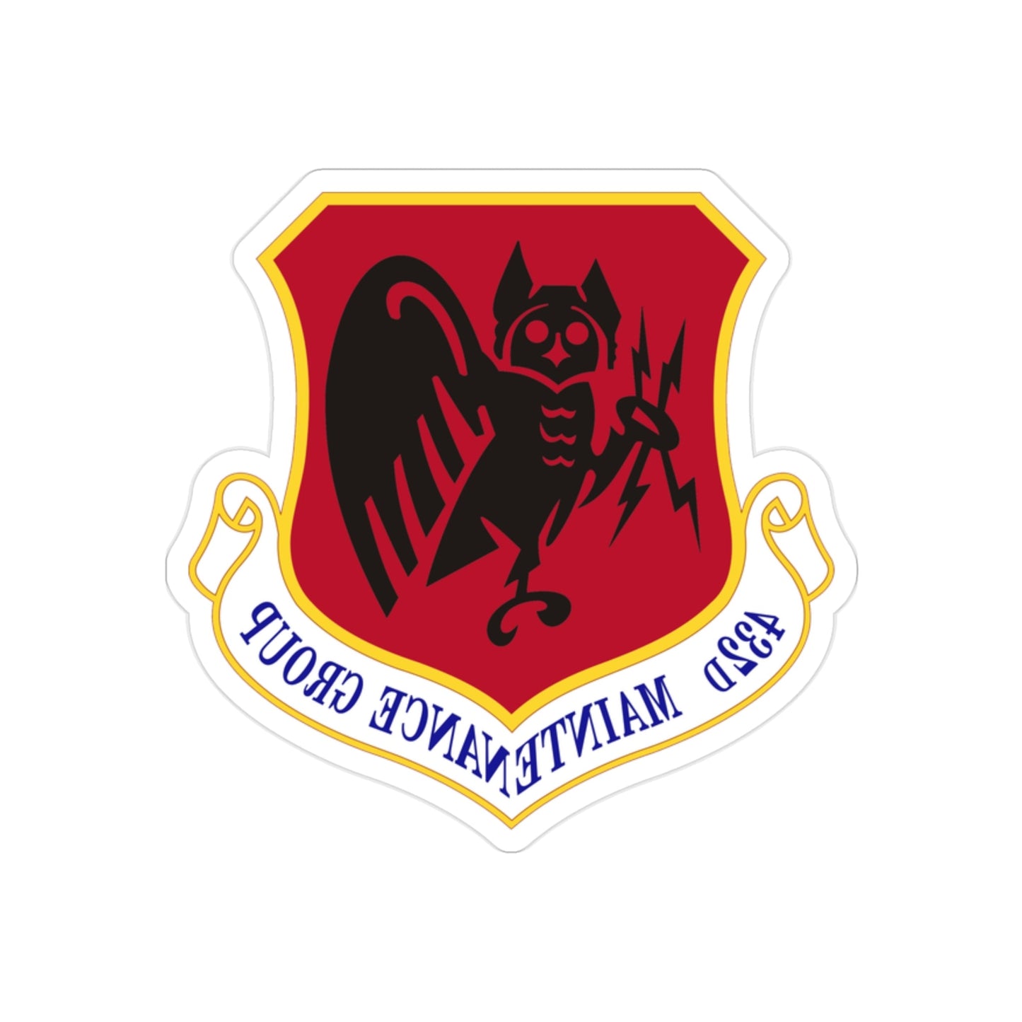 432d Maintenance Group (U.S. Air Force) REVERSE PRINT Transparent STICKER-2" × 2"-The Sticker Space