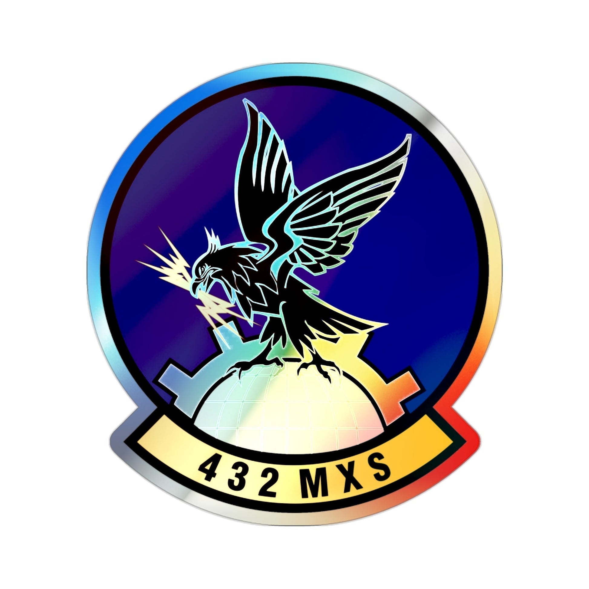 432d Maintenance Squadron (U.S. Air Force) Holographic STICKER Die-Cut Vinyl Decal-2 Inch-The Sticker Space