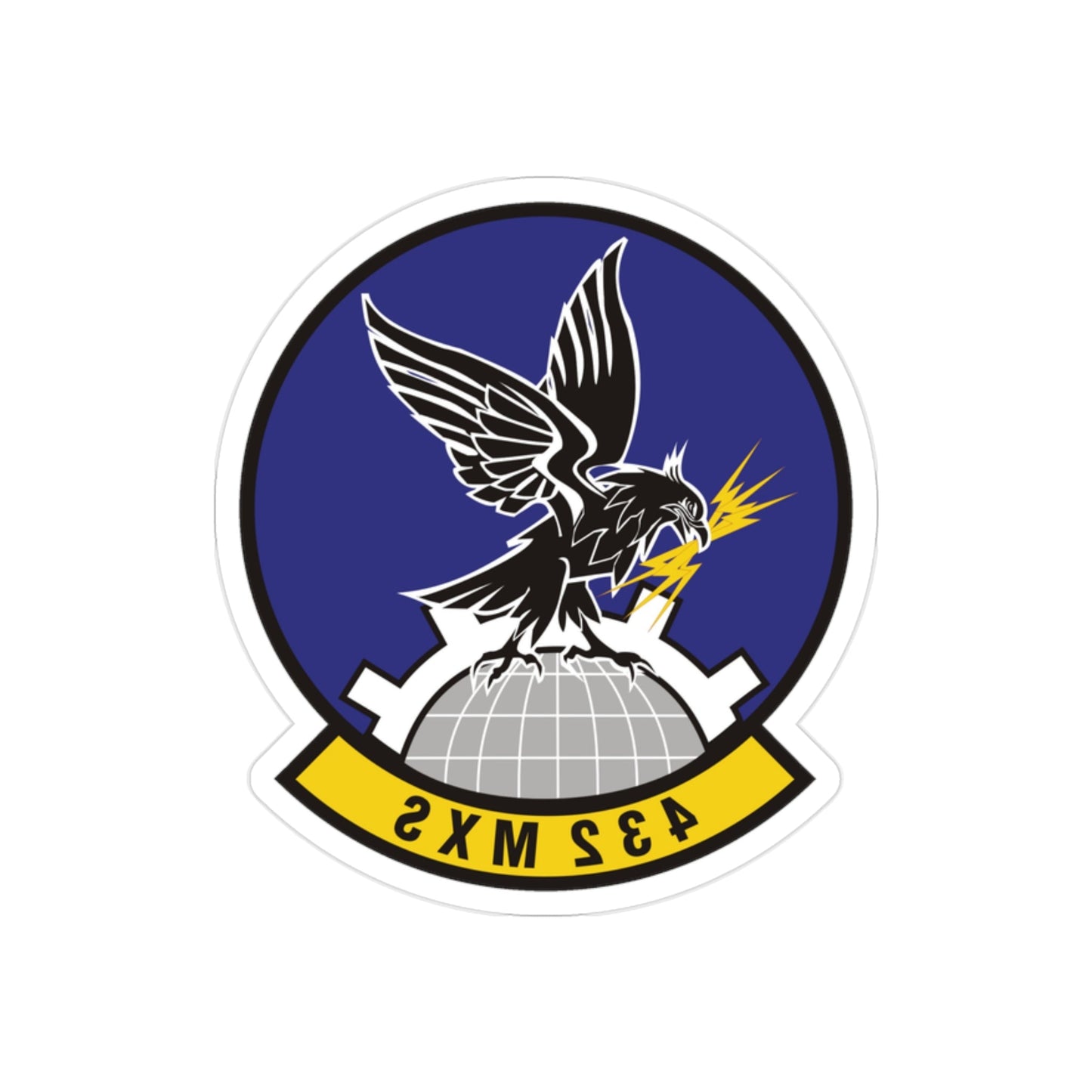 432d Maintenance Squadron (U.S. Air Force) REVERSE PRINT Transparent STICKER-2" × 2"-The Sticker Space