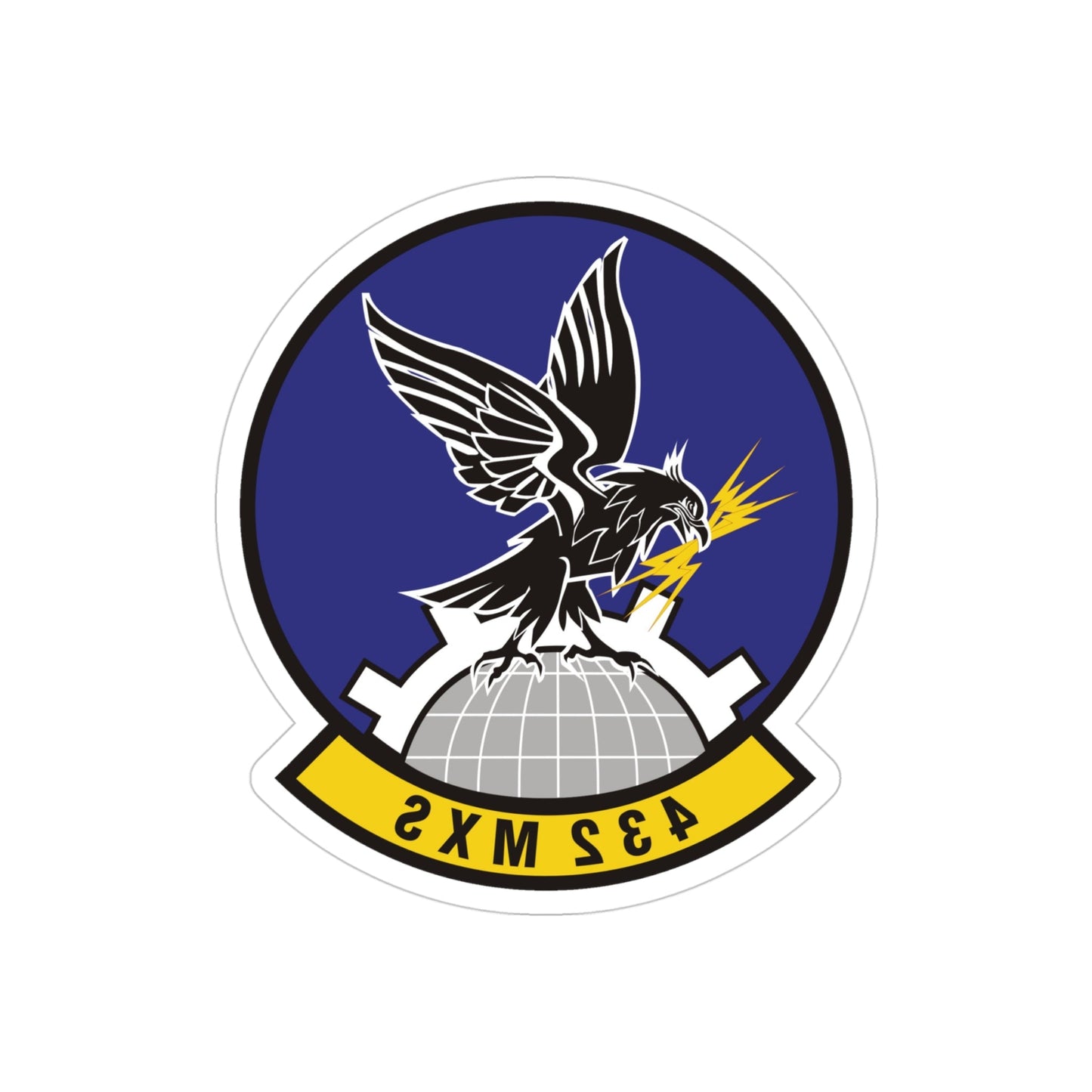 432d Maintenance Squadron (U.S. Air Force) REVERSE PRINT Transparent STICKER-4" × 4"-The Sticker Space