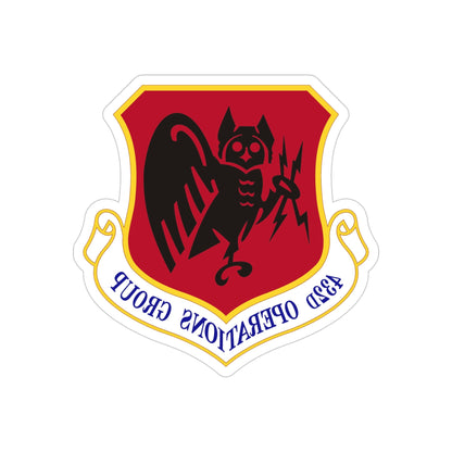 432d Operations Group (U.S. Air Force) REVERSE PRINT Transparent STICKER-4" × 4"-The Sticker Space