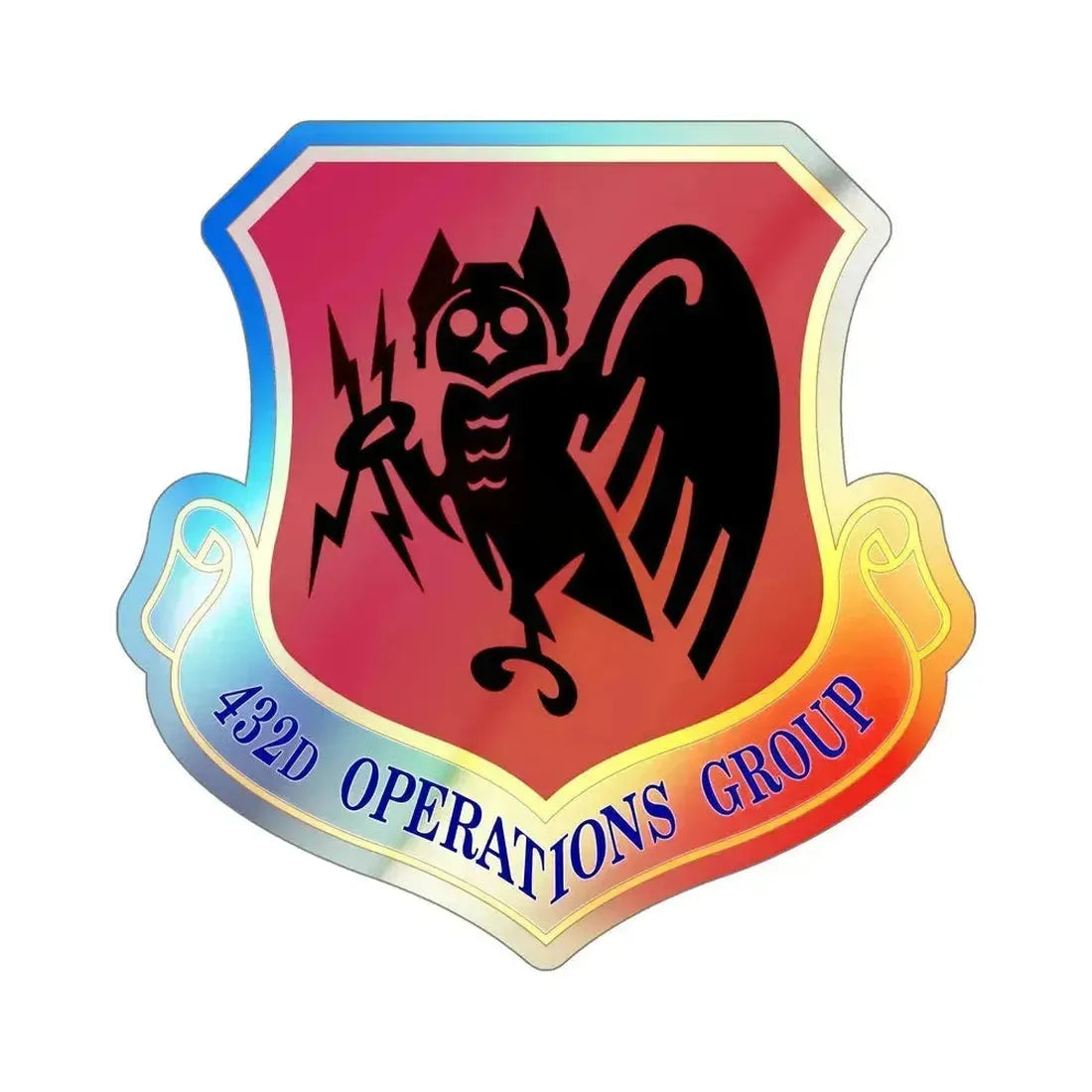 432d Operations Group (U.S. Air Force) Holographic STICKER Die-Cut Vinyl Decal 6 Inch Holographic - The Sticker Space