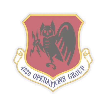 432d Operations Group (U.S. Air Force) STICKER Vinyl Kiss-Cut Decal 3 Inch Transparent - The Sticker Space